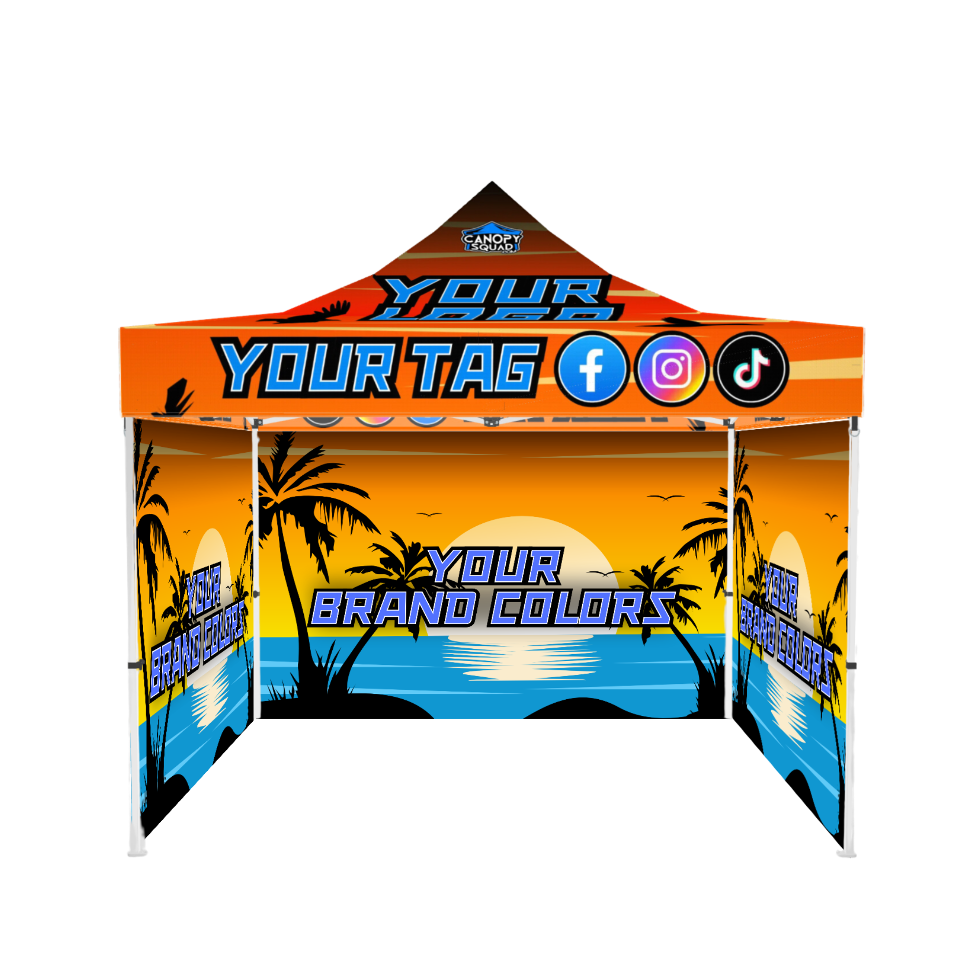 10x10 Premium Canopy with 3 Full Walls – Canopy Squad