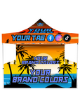 10x10 Premium Canopy with 1 Full Wall & 3 Half Walls
