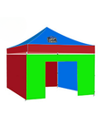 10x10 Premium Canopy with 3 Full Walls & 1 Door Wall