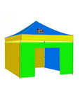 10x10 Essential Canopy with 3 Full Walls & 1 Door Wall