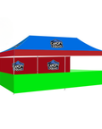 10x20 Premium Canopy With 1 Full Wall & 3 Half Walls