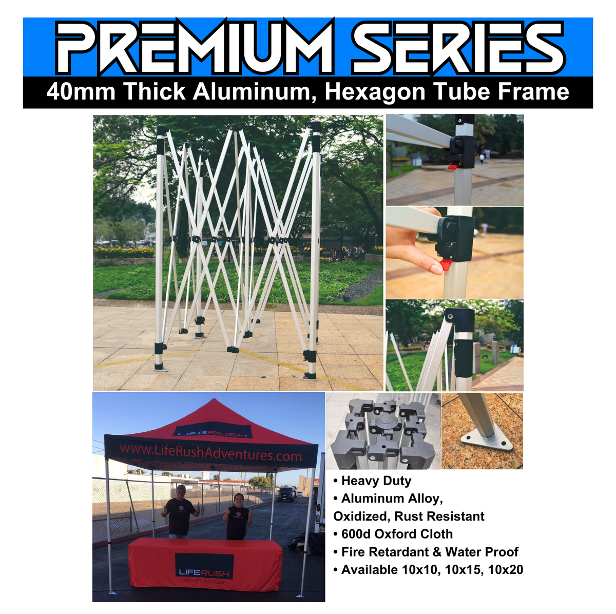 10x10 Premium Canopy with 1 Full Wall & 2 Half Walls – Canopy Squad